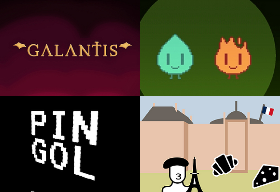 4 different logos of each mini game developed