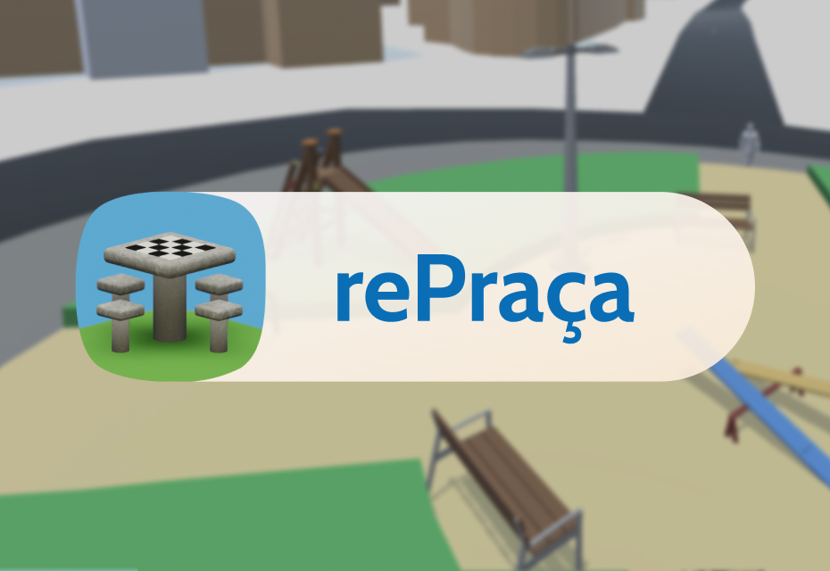 rePraça logo with virtual square as the background