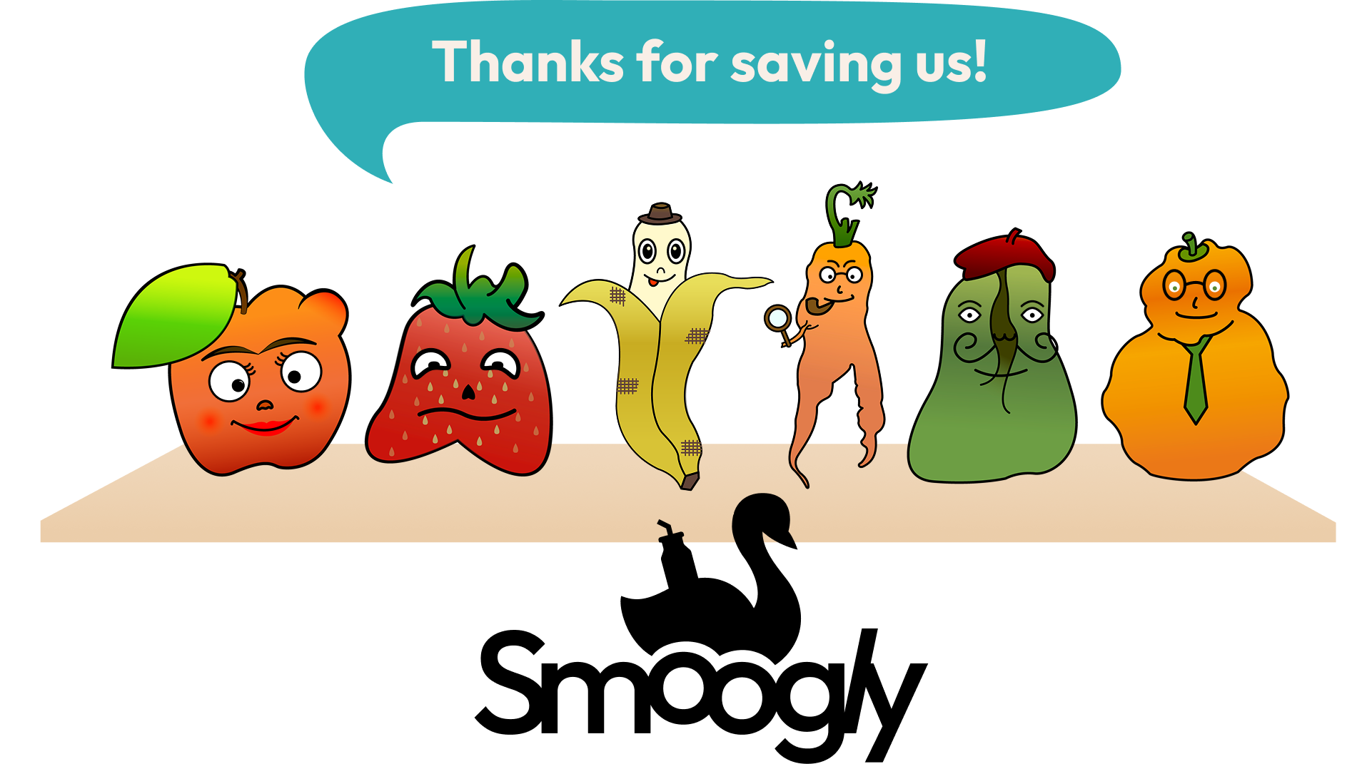 all the fruits saying thanks for saving us