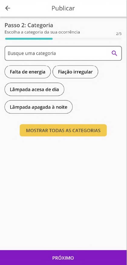 Interface do aplicativo 1746