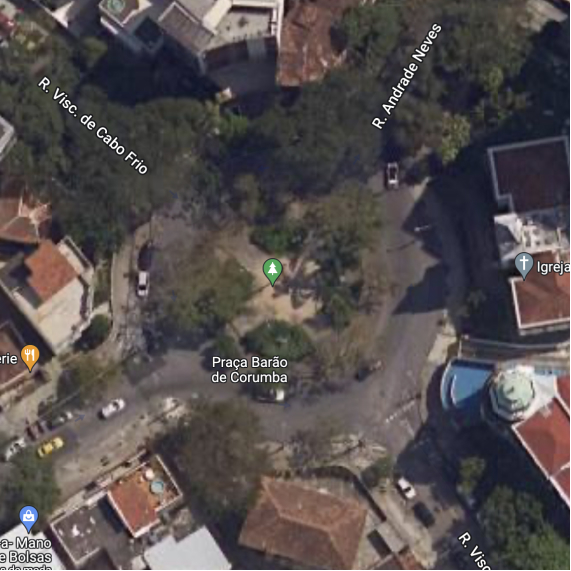 Mapa da praça real no Google Maps